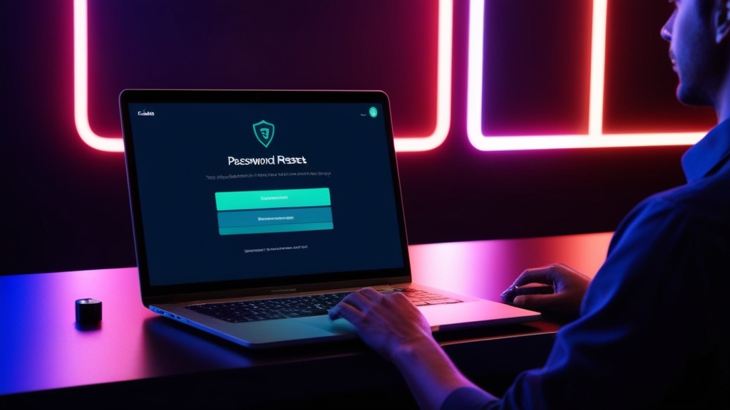 Password recovery screen at a casino support desk