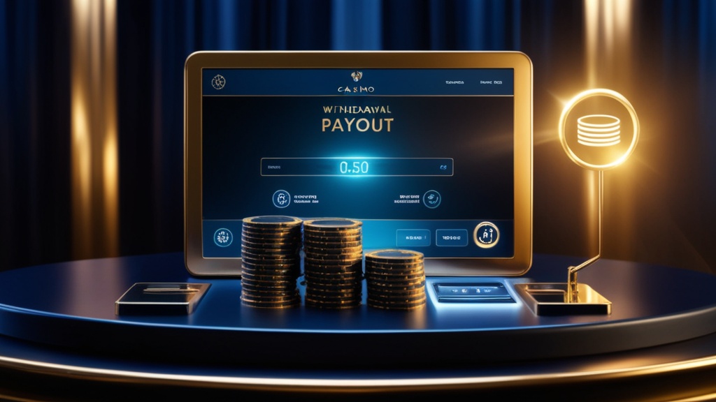 Withdrawal timer and payout status in a dark casino environment